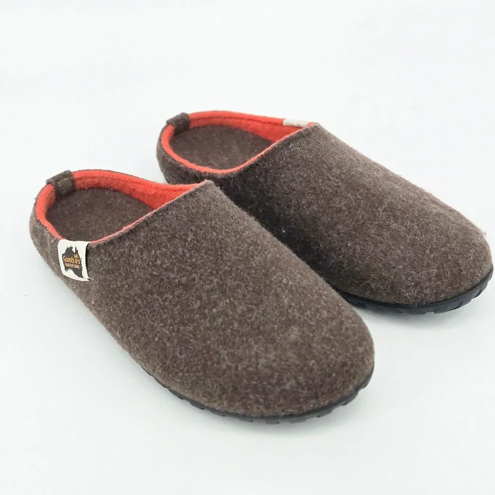 Gumbies Outback Felt Mule Slipper Shoe Gorpcore Cabin Mens 9 Womens 10 Comfort